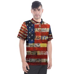 Usa Flag United States Men s Polo Tee by uniart180623