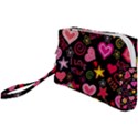 Multicolored Love Hearts Kiss Romantic Pattern Wristlet Pouch Bag (Small) View1