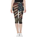 Flag Usa American Flag Inside Out Lightweight Velour Capri Leggings  View1