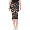 Flag Usa American Flag Inside Out Lightweight Velour Capri Leggings  View3