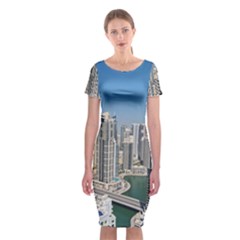 Building Sea Architecture Marina Classic Short Sleeve Midi Dress by Ravend