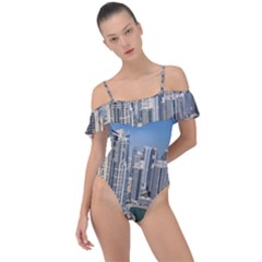 Building Sea Architecture Marina Frill Detail One Piece Swimsuit by Ravend