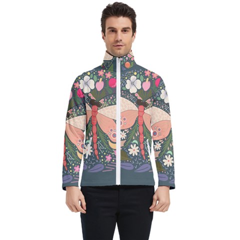 Bug Nature Flower Dragonfly Men s Bomber Jacket by Ravend