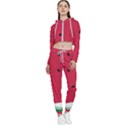 Minimalist Summer Watermelon Wallpaper Cropped Zip Up Lounge Set View1