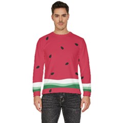 Minimalist Summer Watermelon Wallpaper Men s Fleece Sweatshirt by Ravend