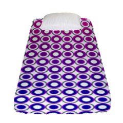 Mazipoodles Pink Purple White Gradient Donuts Polka Dot  Fitted Sheet (single Size) by Mazipoodles