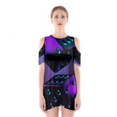 3d Ludo Game,gambling Shoulder Cutout One Piece Dress by Bangk1t