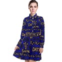 Art Pattern Design Background Graphic Long Sleeve Chiffon Shirt Dress View1