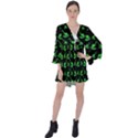 Our dino friends V-Neck Flare Sleeve Mini Dress View1