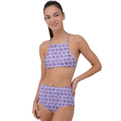 Purple Straw - Country Side  Halter Tankini Set by ConteMonfrey