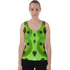 Abstract Geometric Modern Pattern Velvet Tank Top by dflcprintsclothing