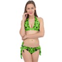 Abstract Geometric Modern Pattern Tie It Up Bikini Set View1