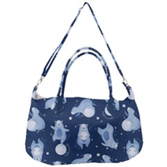 Bear Pattern Patterns Planet Animals Removable Strap Handbag by uniart180623