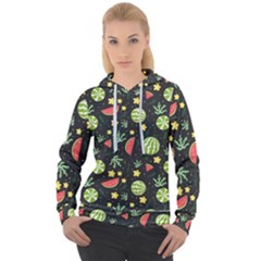 Watermelon Berries Patterns Pattern Women s Overhead Hoodie by uniart180623