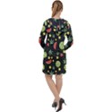 Watermelon Berries Patterns Pattern Long Sleeve Hoodie Dress View2