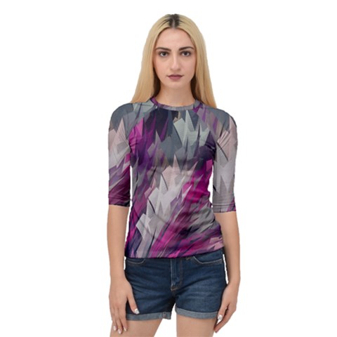 Colorful Artistic Pattern Design Quarter Sleeve Raglan Tee by uniart180623