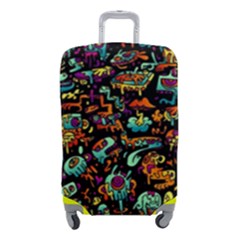 Cartoon Monster Pattern Abstract Background Luggage Cover (small) by uniart180623