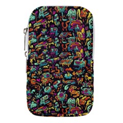 Cartoon Monster Pattern Abstract Background Waist Pouch (large) by uniart180623