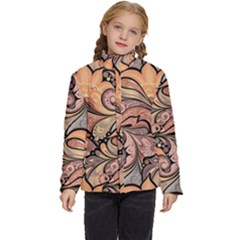 Colorful Paisley Background Artwork Paisley Patterns Kids  Puffer Bubble Jacket Coat by uniart180623