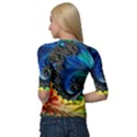 Colorful Digital Art Fractal Design Quarter Sleeve Raglan Tee View2