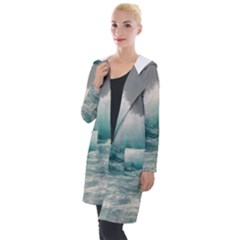 Big Storm Wave Hooded Pocket Cardigan by uniart180623