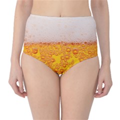 Beer Texture Drinks Texture Classic High-waist Bikini Bottoms by uniart180623