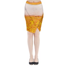 Beer Texture Drinks Texture Midi Wrap Pencil Skirt by uniart180623