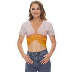 Beer Texture Drinks Texture Twist Front Crop Top by uniart180623