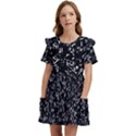 Abstract Secred Code Kids  Frilly Sleeves Pocket Dress View1