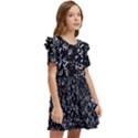 Abstract Secred Code Kids  Frilly Sleeves Pocket Dress View2