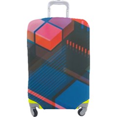 Minimalist Abstract Shaping Abstract Digital Art Luggage Cover (large) by uniart180623