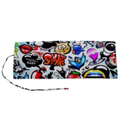 Graffiti Art Cartoon Comic Roll Up Canvas Pencil Holder (s) by uniart180623