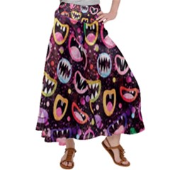 Funny Monster Mouths Women s Satin Palazzo Pants by uniart180623