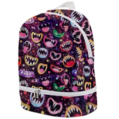 Funny Monster Mouths Zip Bottom Backpack by uniart180623