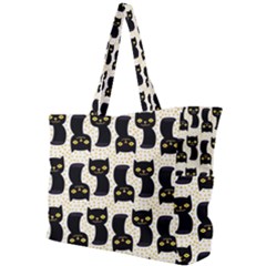 Black Cats And Dots Koteto Cat Pattern Kitty Simple Shoulder Bag by uniart180623