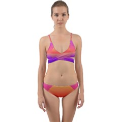 Sunset Summer Time Wrap Around Bikini Set by uniart180623