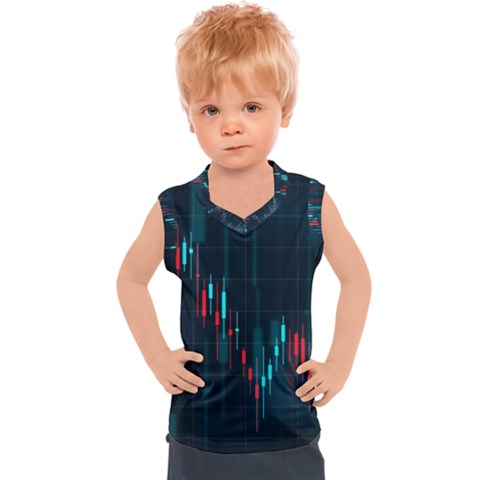 Flag Patterns On Forex Charts Kids  Sport Tank Top by uniart180623