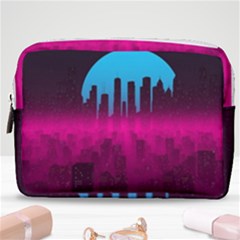 Futuristic Cityscape Make Up Pouch (medium) by uniart180623