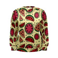 Watermelon Pattern Slices Fruit Women s Sweatshirt by uniart180623