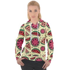 Watermelon Pattern Slices Fruit Women s Overhead Hoodie by uniart180623