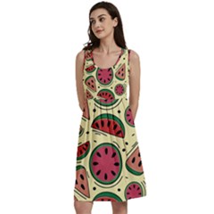 Watermelon Pattern Slices Fruit Classic Skater Dress by uniart180623