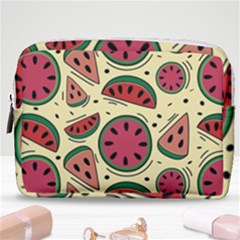 Watermelon Pattern Slices Fruit Make Up Pouch (medium) by uniart180623