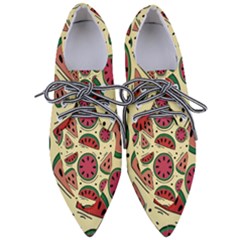 Watermelon Pattern Slices Fruit Pointed Oxford Shoes by uniart180623