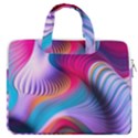 Colorful 3d Waves Creative Wave Waves Wavy Background Texture MacBook Pro 16  Double Pocket Laptop Bag  View1