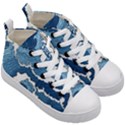 Waves Aesthetics Illustration Japanese Kids  Mid-Top Canvas Sneakers View3