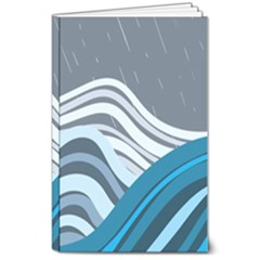 Waves Ink Abstract Texture Art 8  X 10  Softcover Notebook by uniart180623