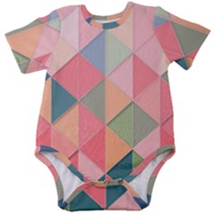 Background Geometric Triangle Baby Short Sleeve Bodysuit by uniart180623