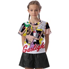 G Is For Gaslight Funny Dance1-01 Kids  Front Cut Tee by shoopshirt