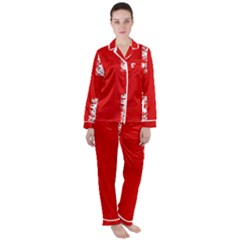 Union Jack London Flag Uk Women s Long Sleeve Satin Pajamas Set	 by Celenk