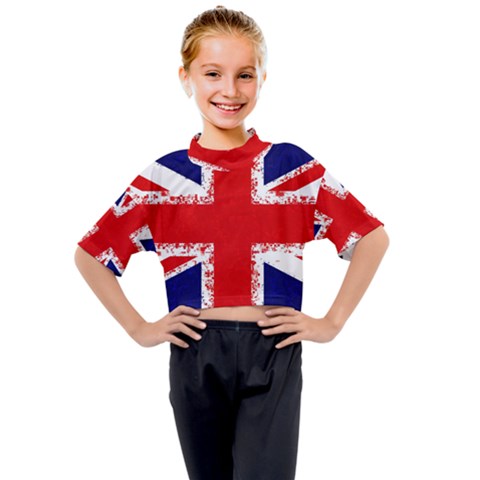 Union Jack London Flag Uk Kids Mock Neck Tee by Celenk